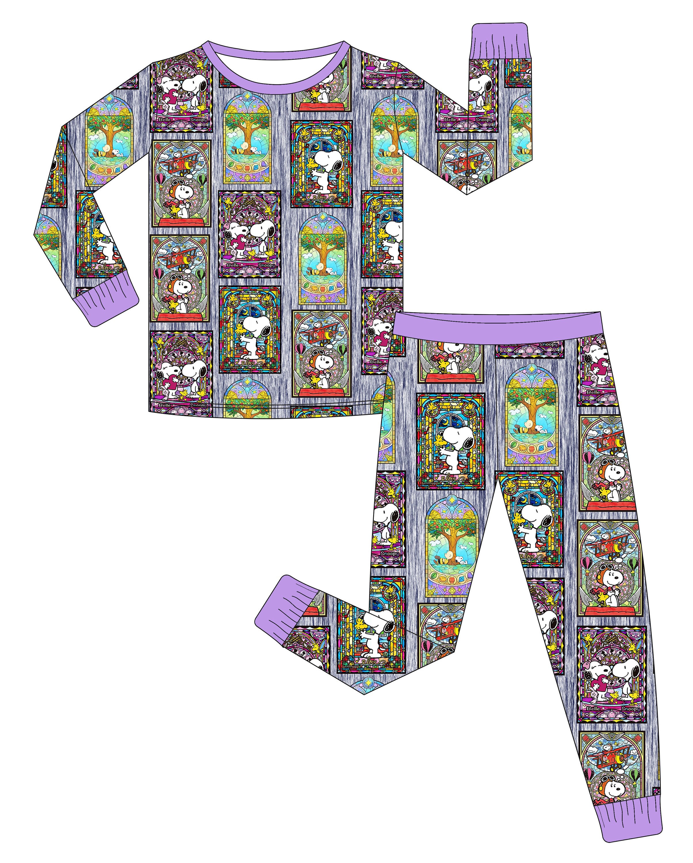Children's Long Sleeve Printed Pajama Set