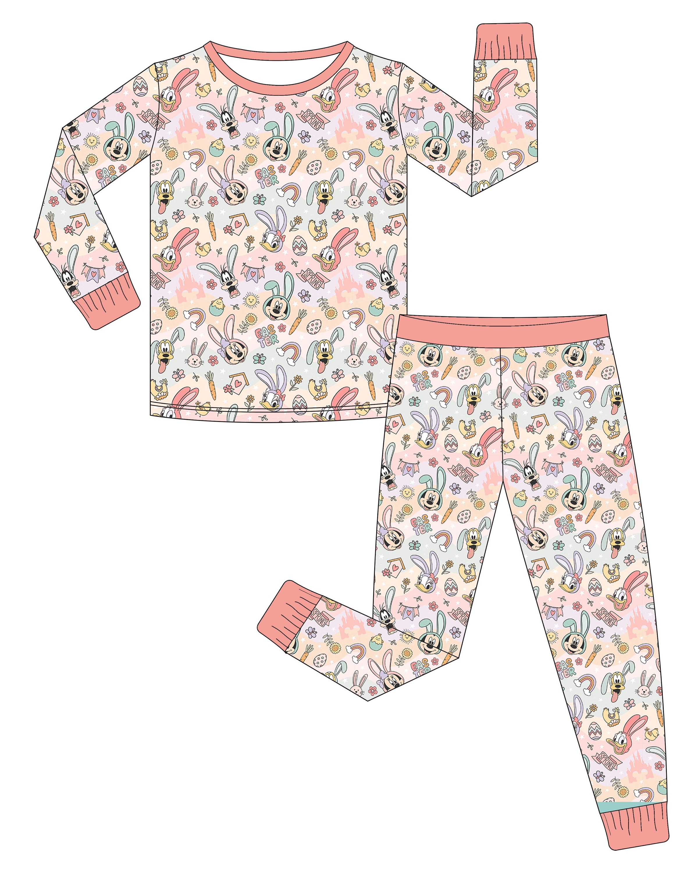 Playful Bunny Long Sleeve Pajama Set