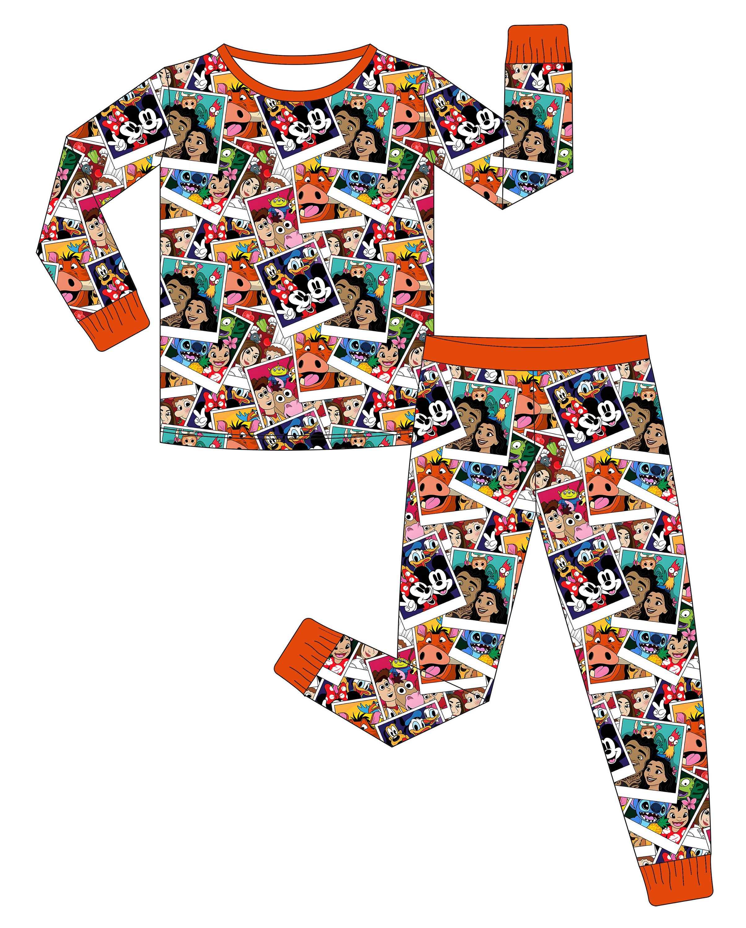 Kids' Cartoon-Themed Long Sleeve Pajama Set
