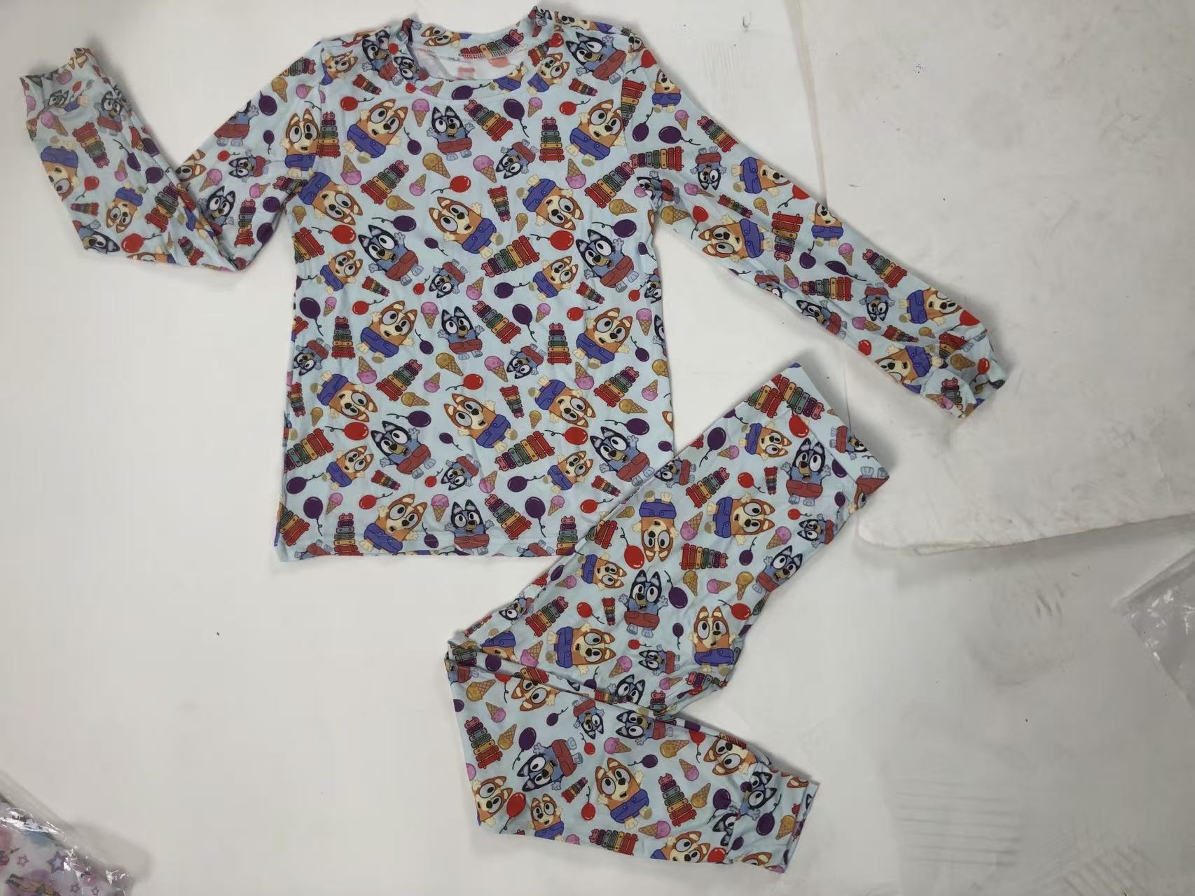 Children's Cartoon Print Long Sleeve Clothing Set