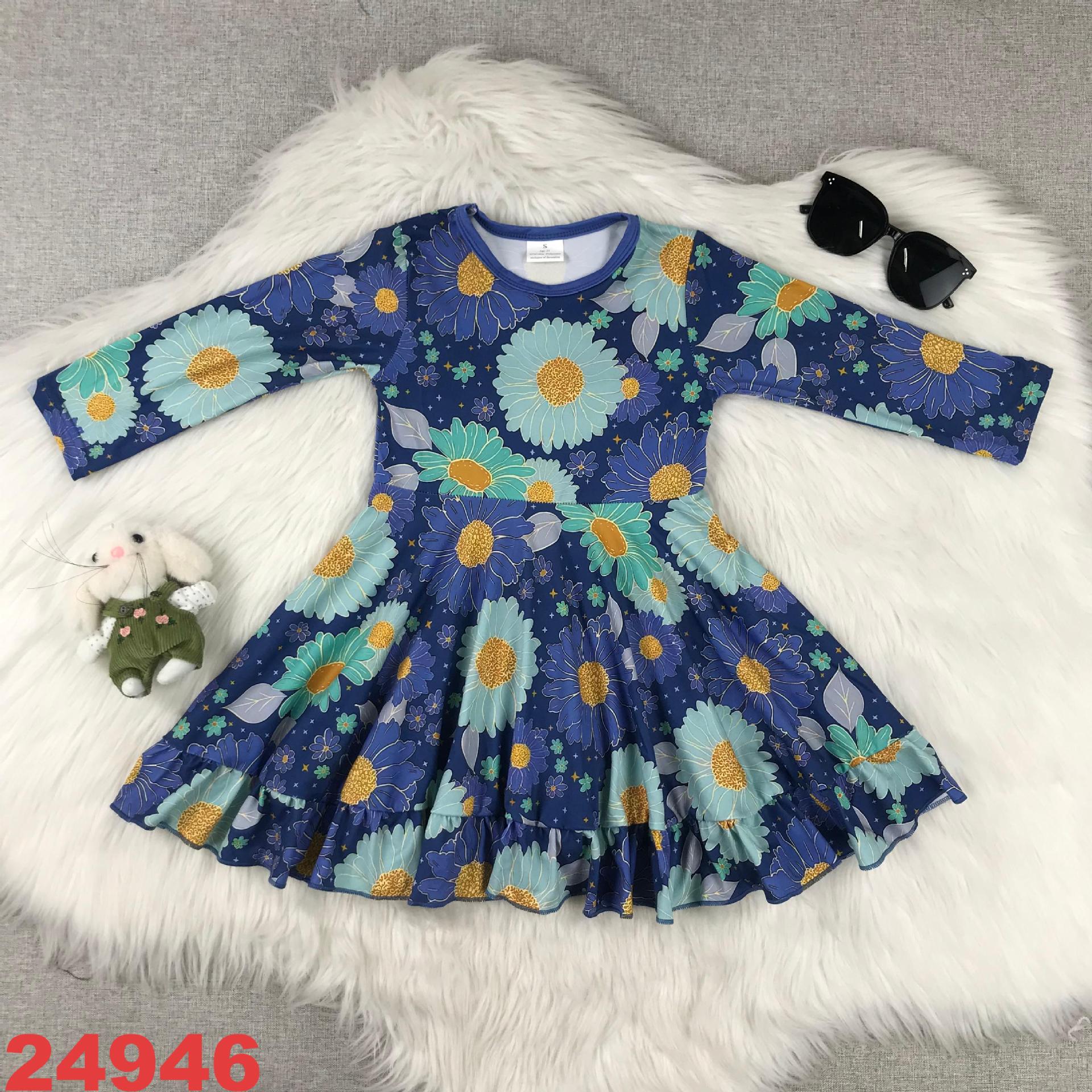 Floral Long Sleeve Dress for Girls