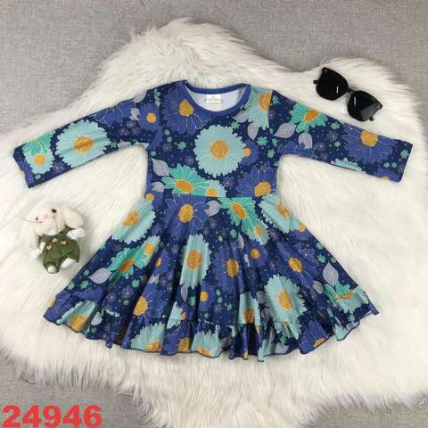 Floral Long Sleeve Dress for Girls