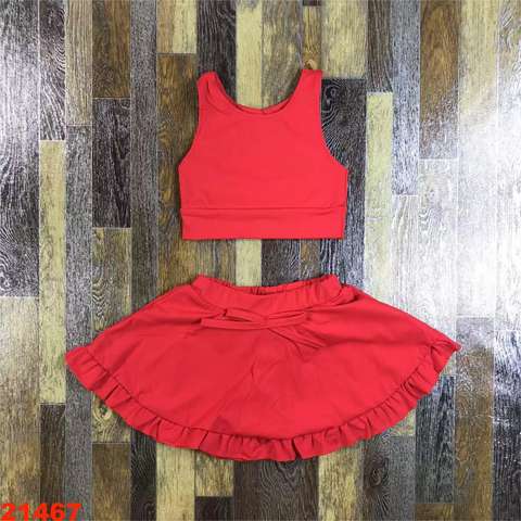 Kids Two-Piece Sleeveless Top and Skirt Set