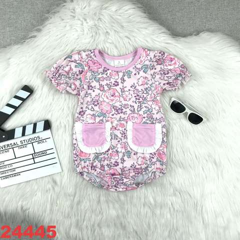 Floral Patterned Baby Romper