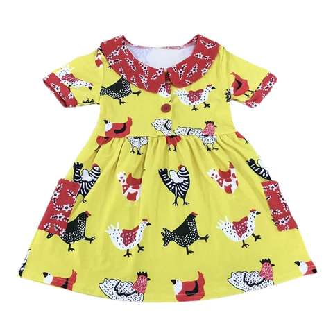 Children's Printed Chicken Dress