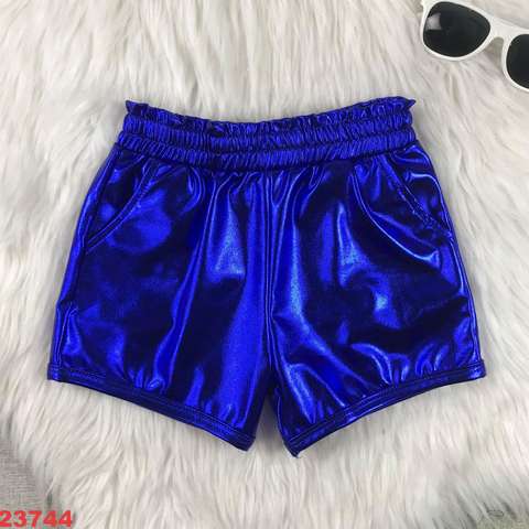 Shiny Metallic Blue Children's Shorts