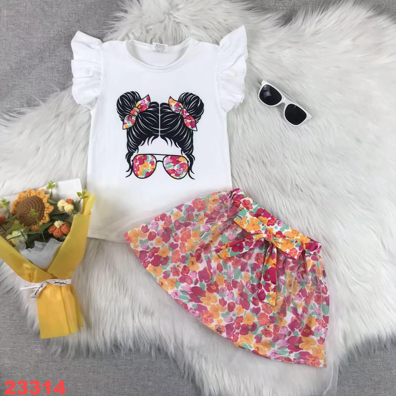 Floral Print Short Sleeve Set