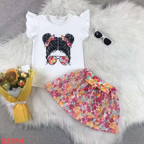 Floral Print Short Sleeve Set