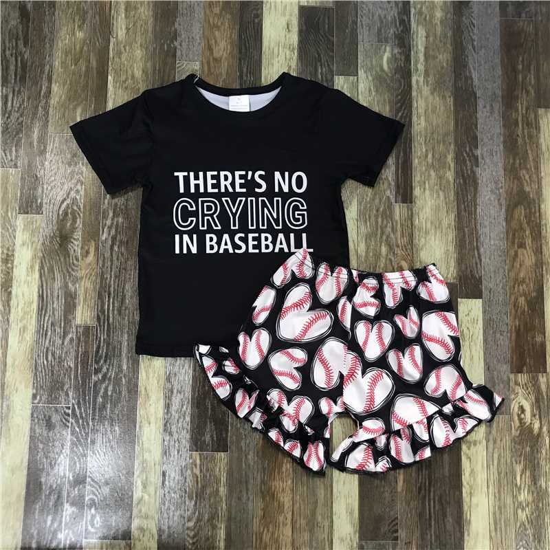 Children's Baseball Themed Short Sleeve Outfit