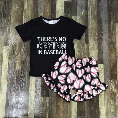 Children's Baseball Themed Short Sleeve Outfit