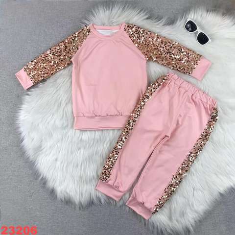 Sequin Accent Long Sleeve Children's Wear Set