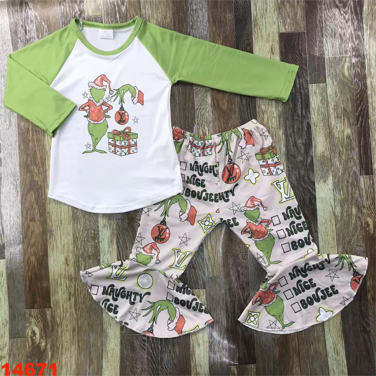 Children's Long Sleeve Christmas Themed Set