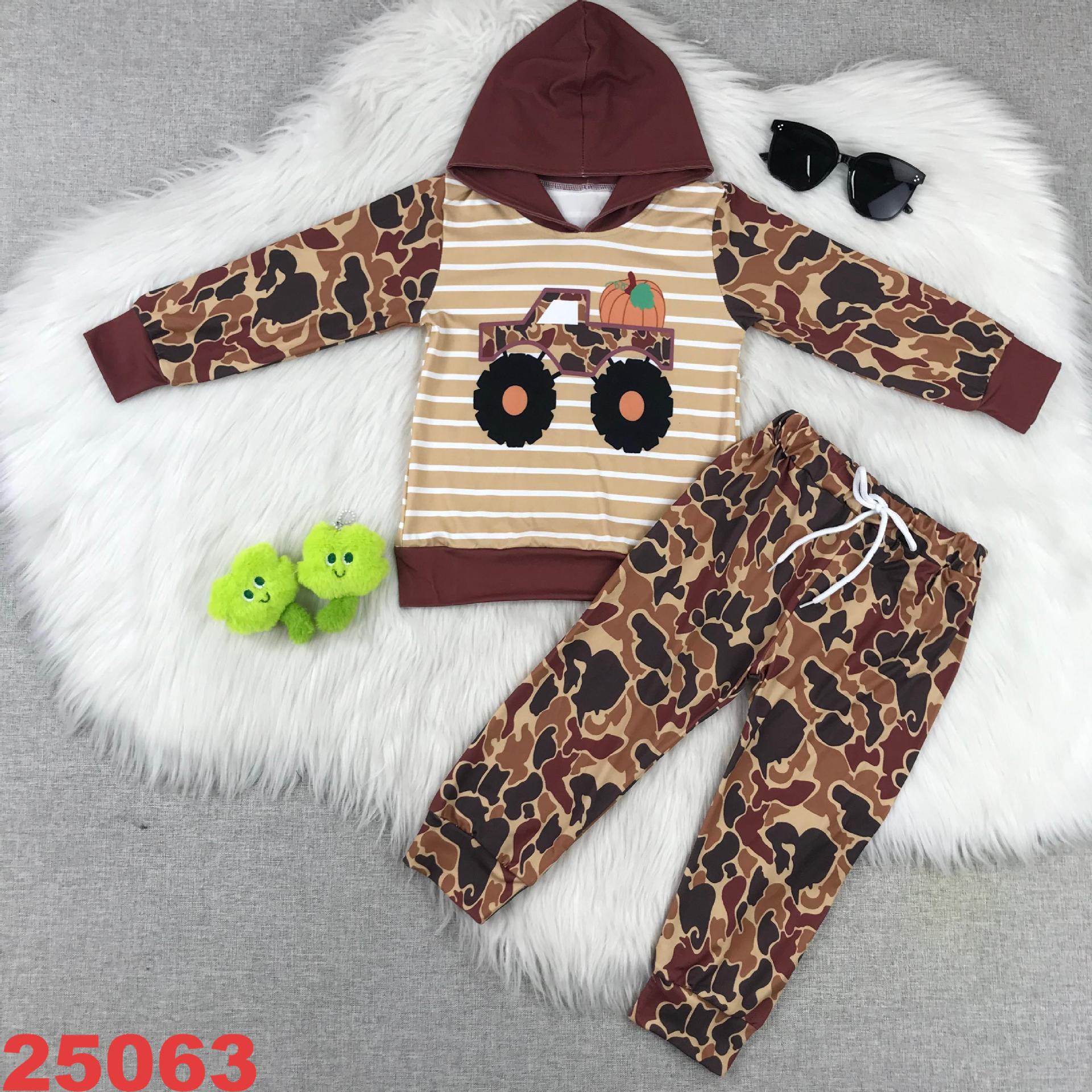 Children's Camo Monster Truck Long Sleeve Set