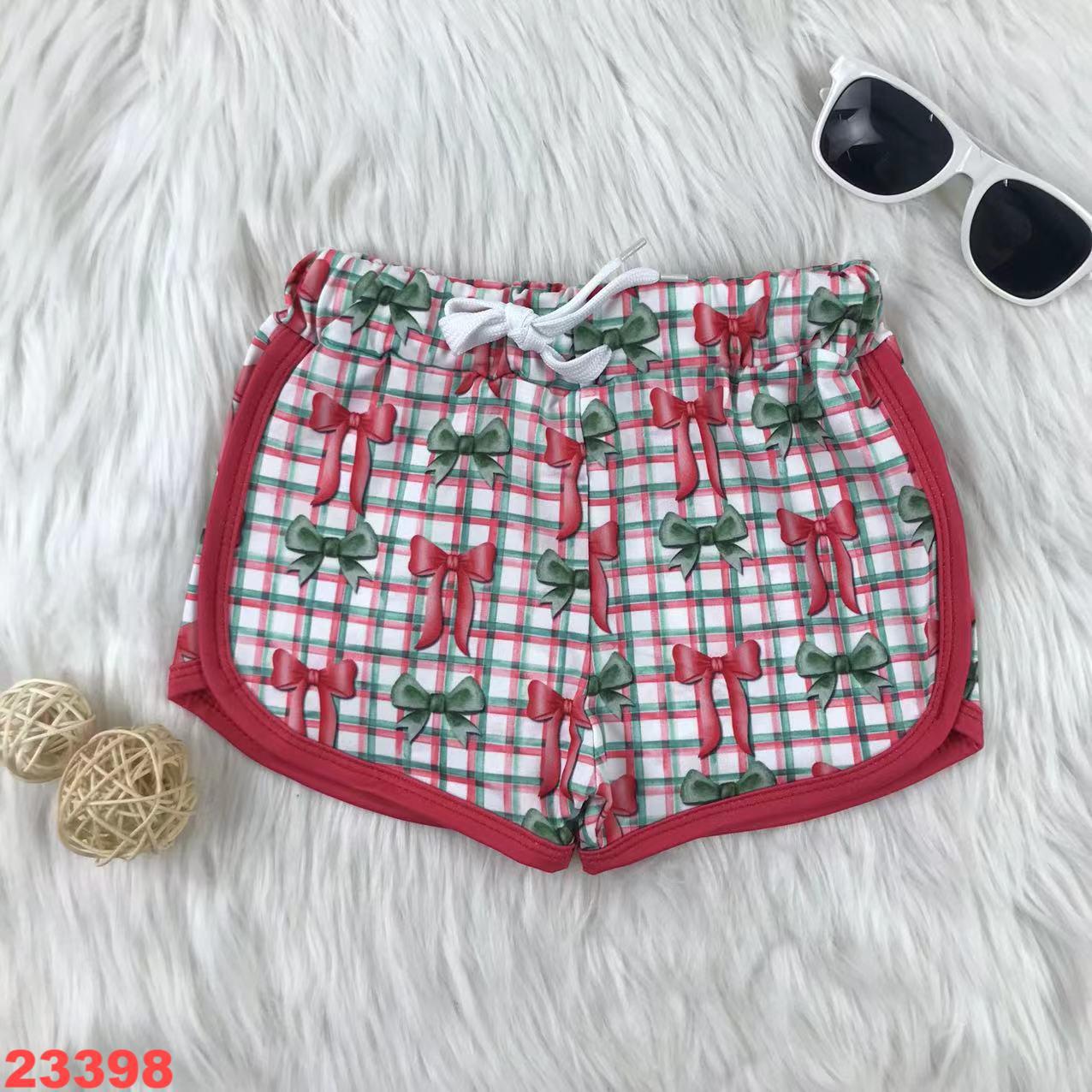 Kids' Festive Bow Printed Shorts