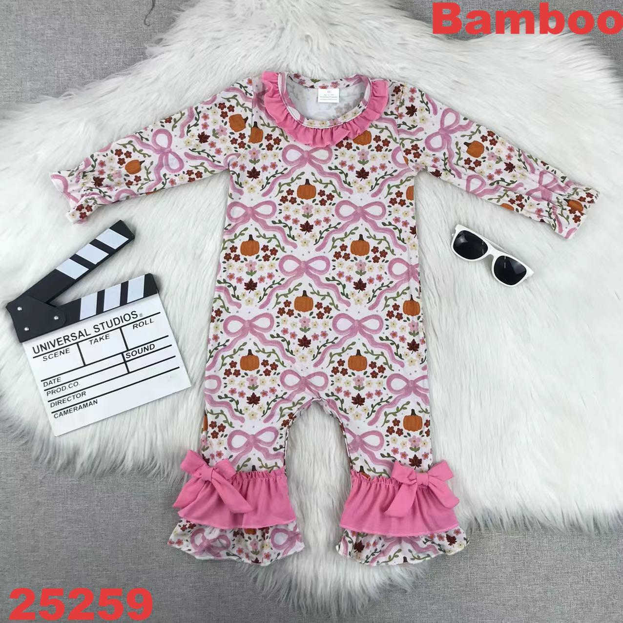 Floral Printed Long Sleeve Ruffle Romper