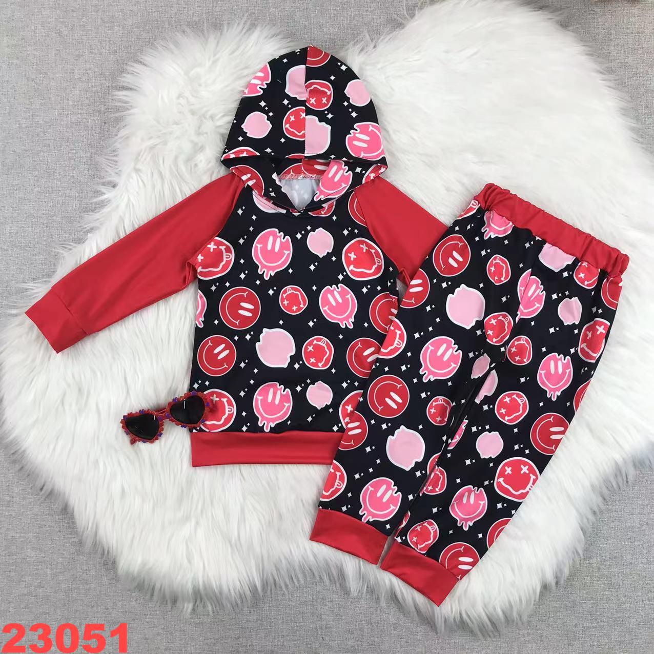 Children's Cartoon Long Sleeve Hooded Set