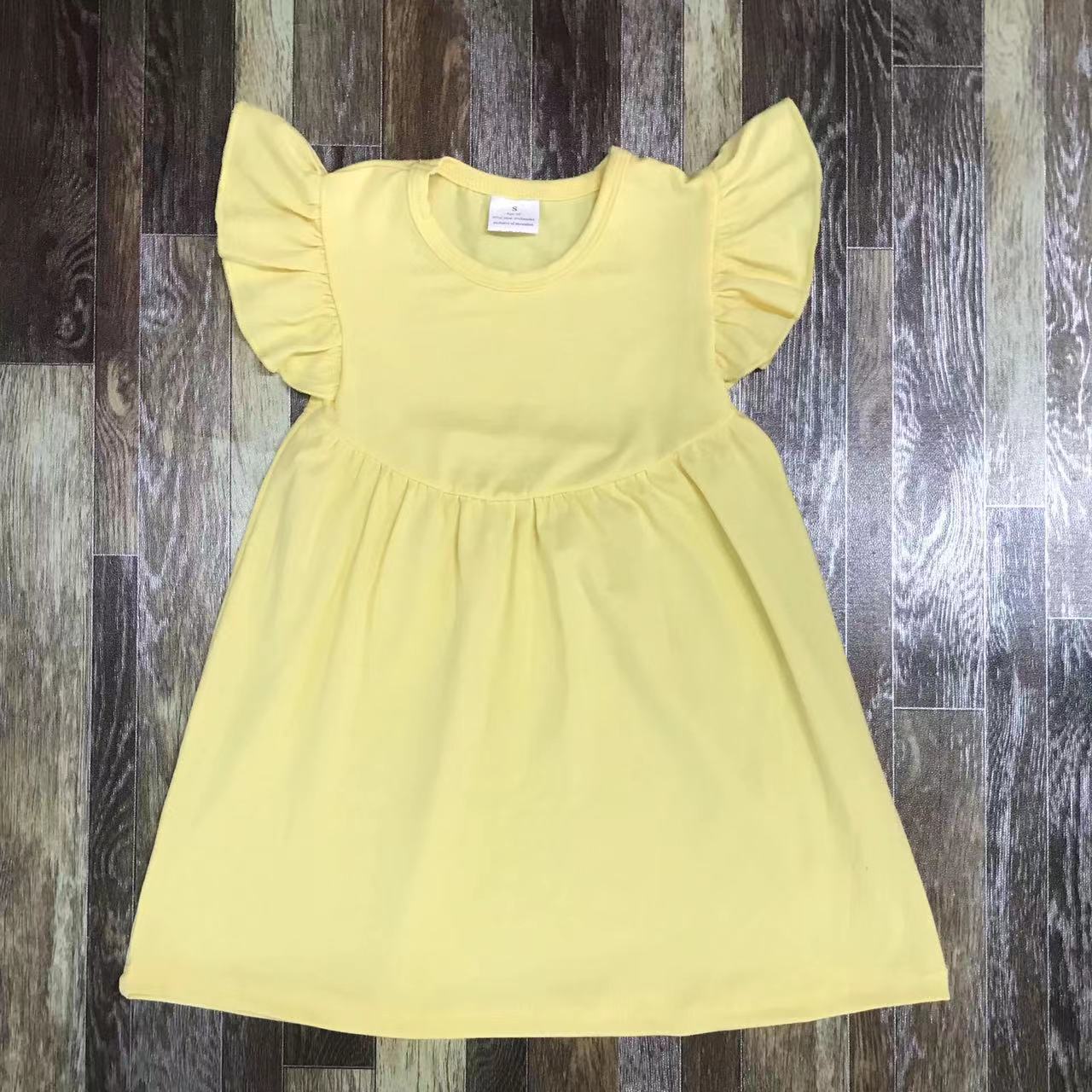 Yellow Ruffle Sleeve Dress