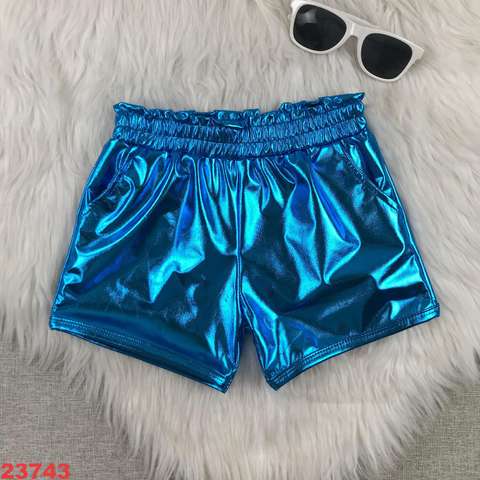 Metallic Blue Kids' Shorts