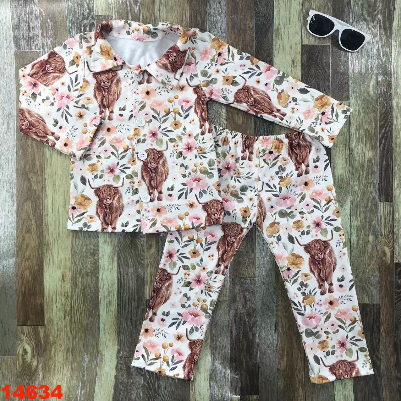 Floral Long Sleeve Children's Outfit