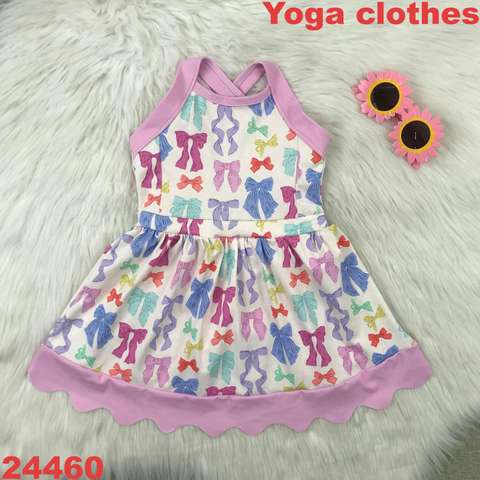 Bright Bow Patterned Dress with Halter Neck