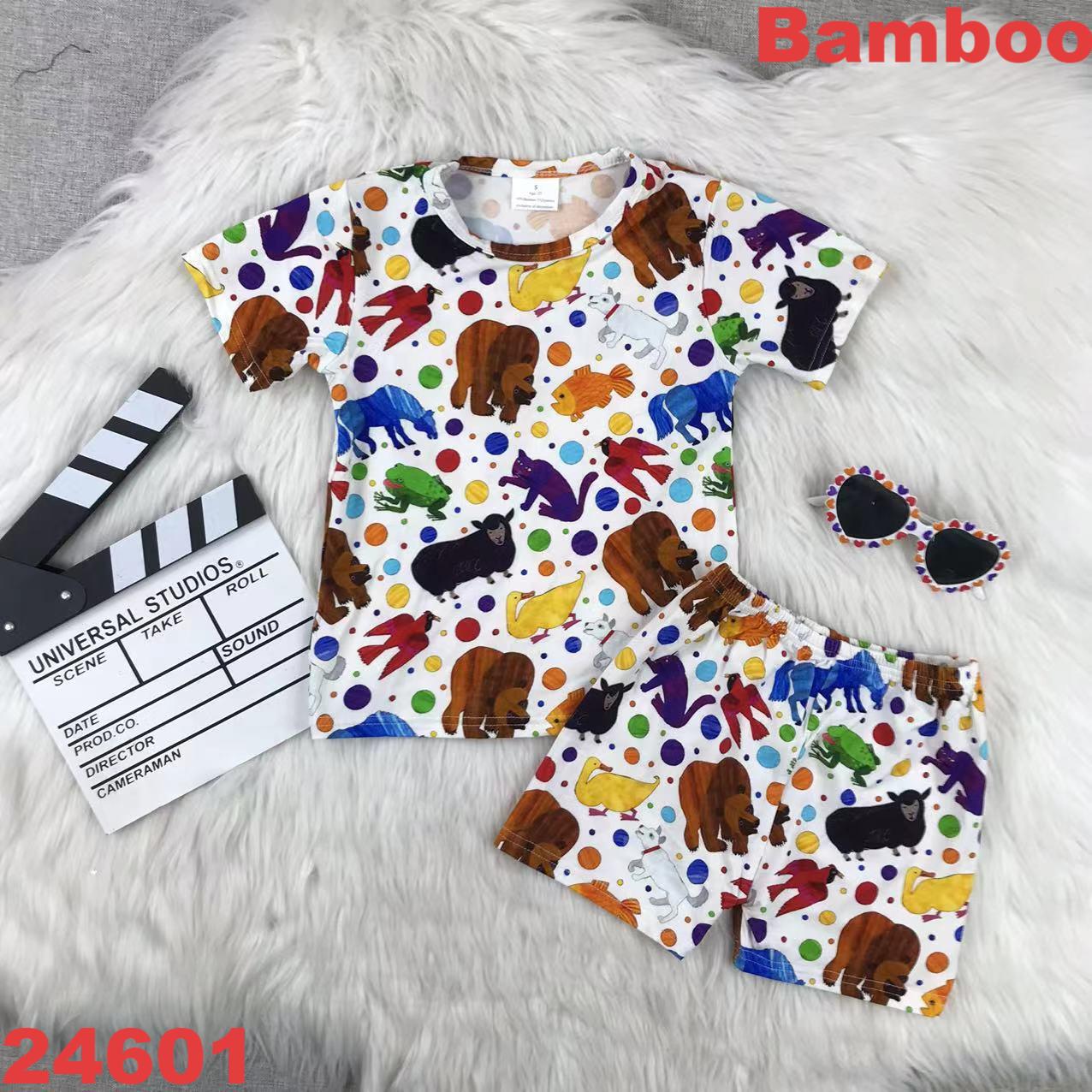 Animal Printed Short Sleeve Set for Kids