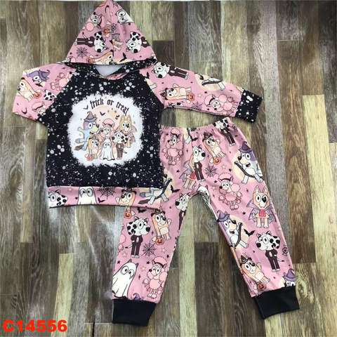 Children's Halloween Long Sleeve Hooded Set