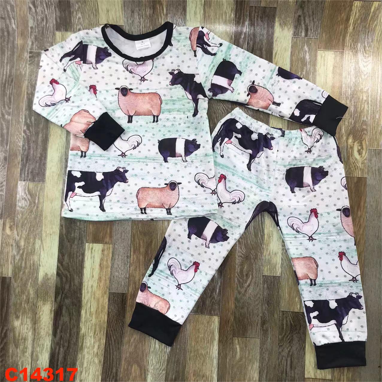 Children’s Farm Animal Long Sleeve Pajama Set