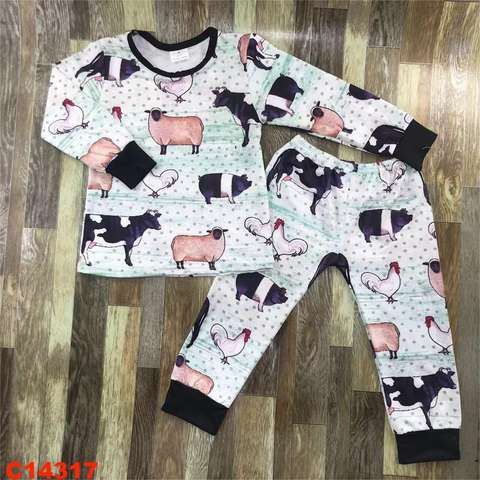 Children’s Farm Animal Long Sleeve Pajama Set