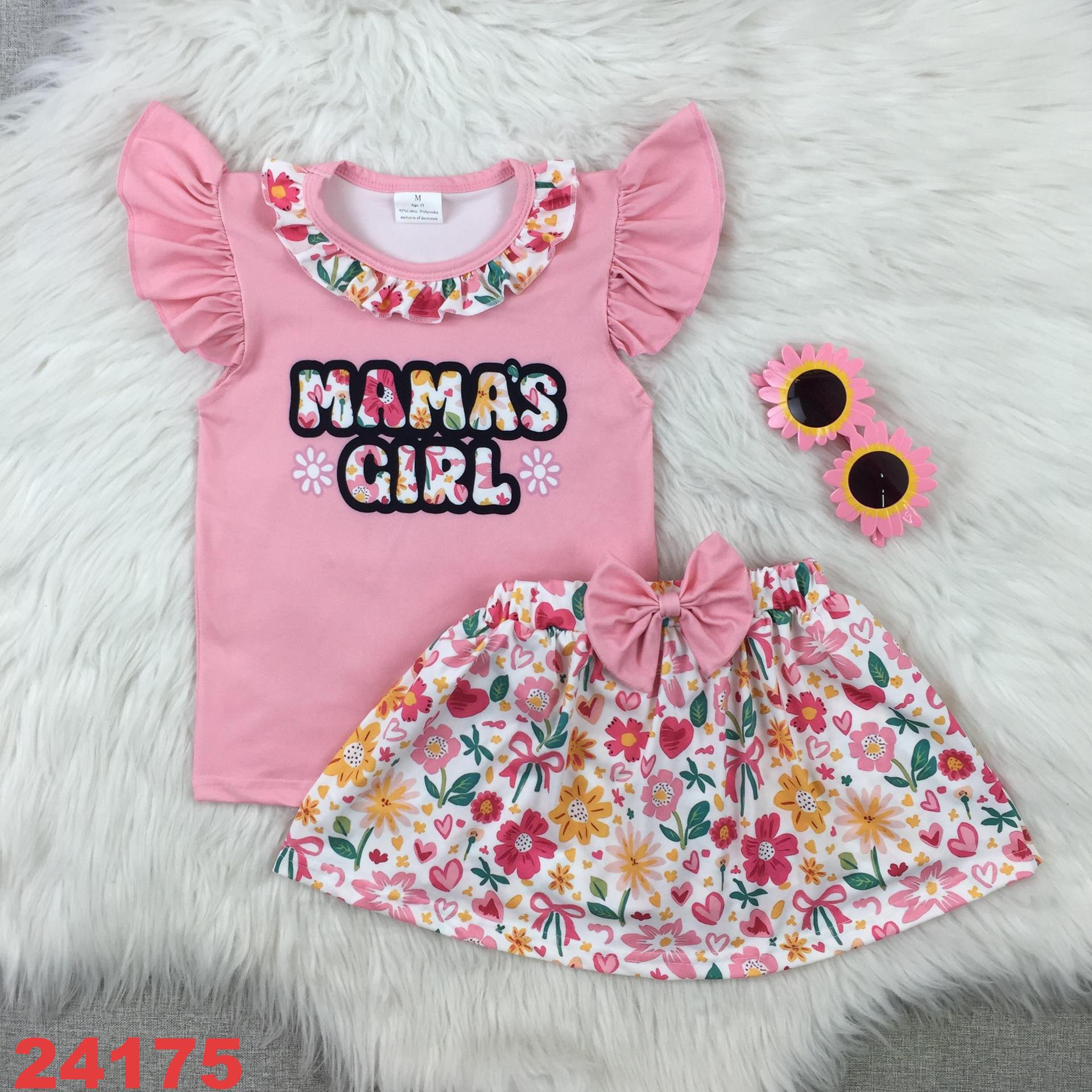 Floral Pink Mama's Girl Short Sleeve Set