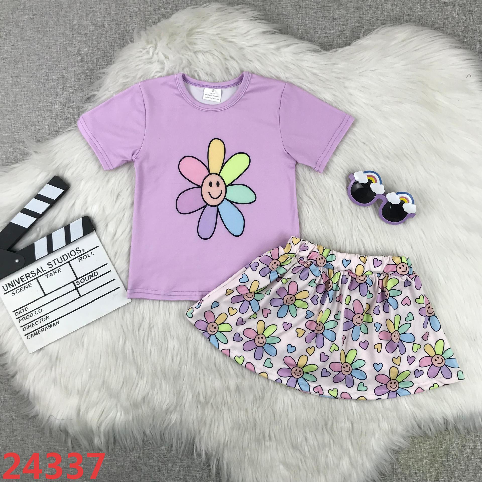 Children's Floral Short Sleeve Set