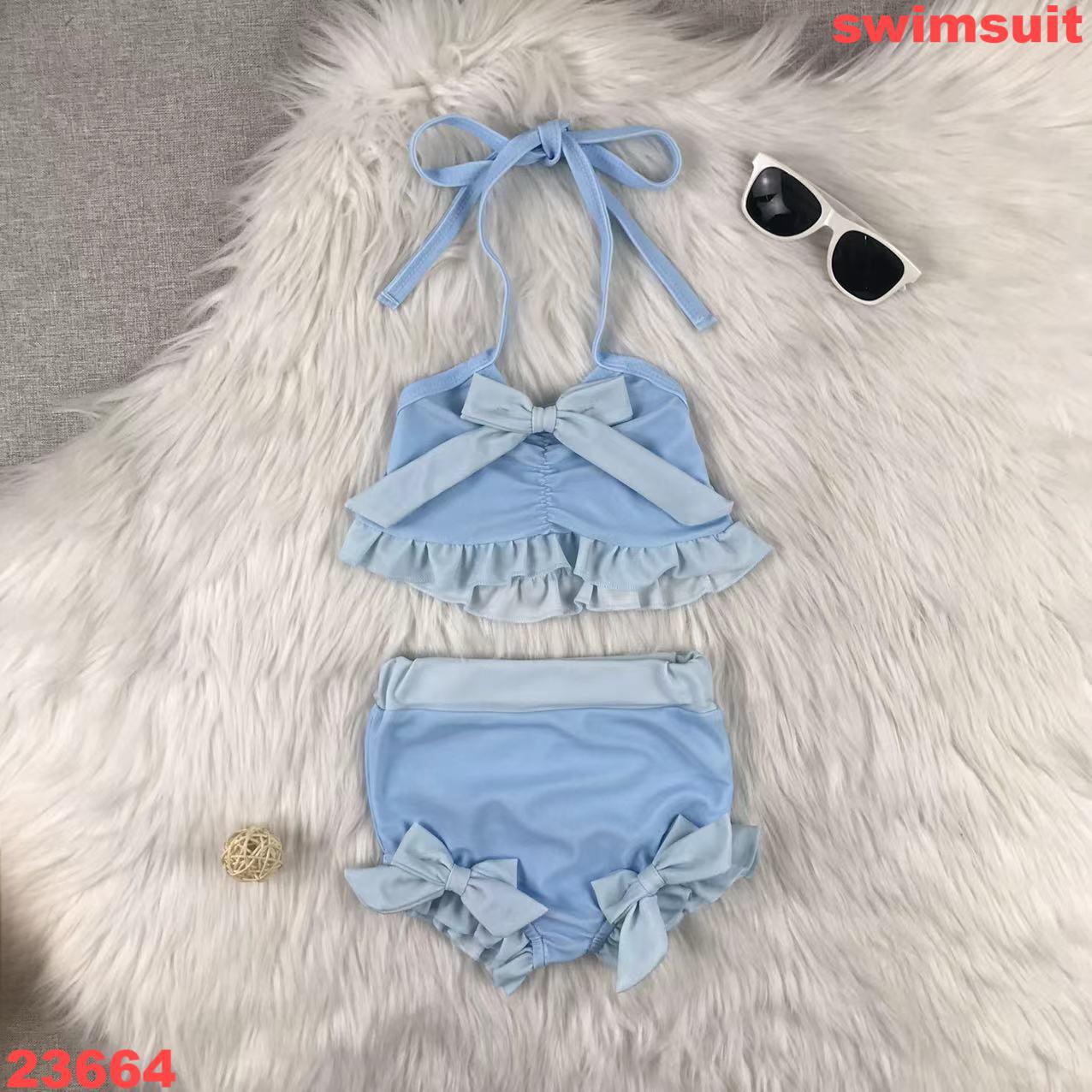 Children's Halter Two-Piece Outfit with Ruffle Details