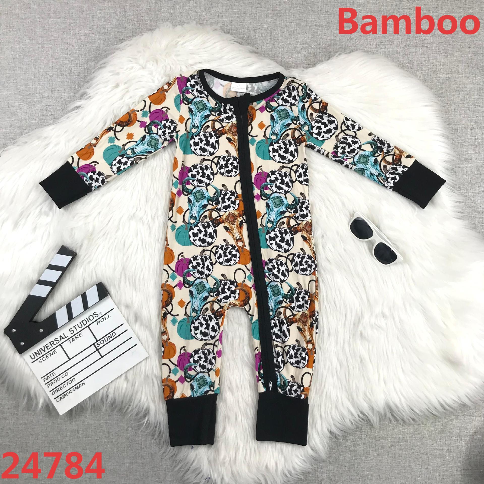 Printed Long Sleeve Baby Romper