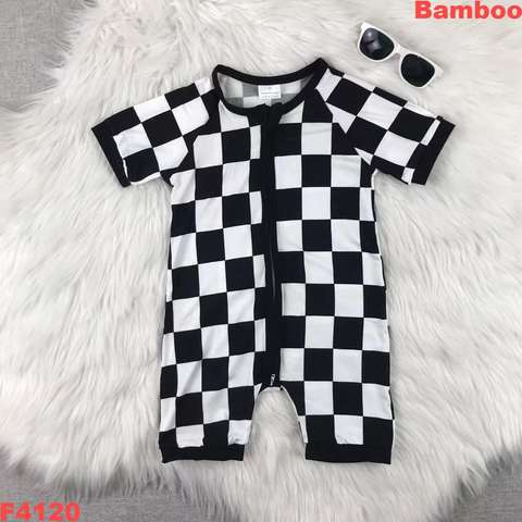 Checkered Short Sleeve Romper