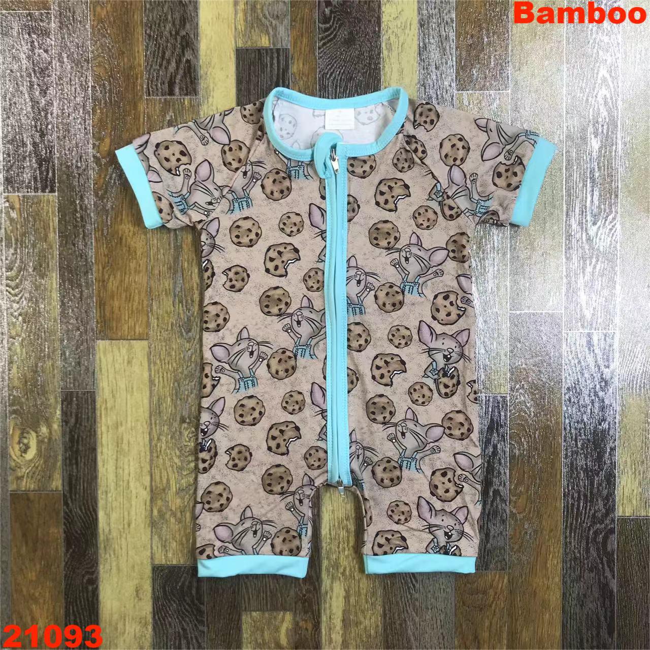 Children's Bamboo Short Sleeve Zippered Romper