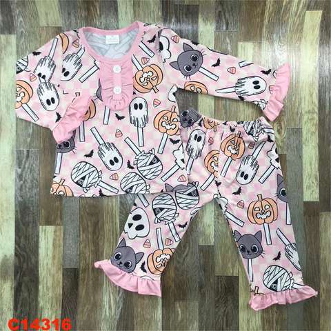 Children's Halloween Long Sleeve Pajama Set