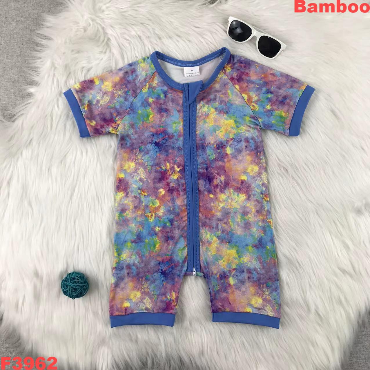Colorful Short Sleeve Baby Romper with Zipper