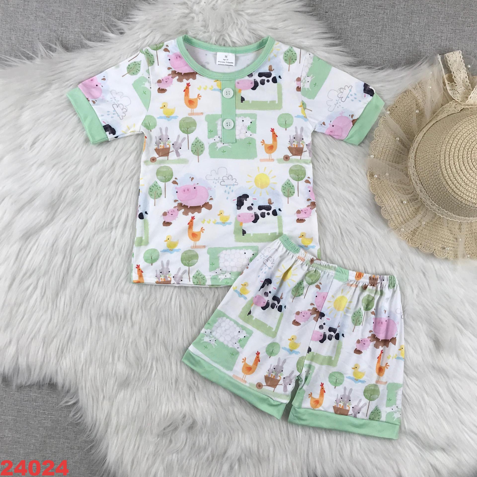 Kids' Animal Print Short Sleeve Set