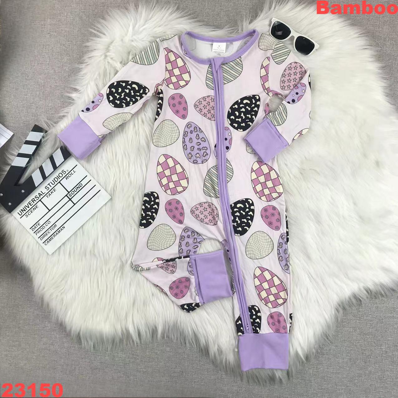 Egg Print Long Sleeve Baby Romper