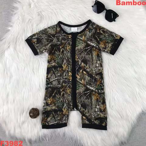 Camouflage Print Short Sleeve Romper