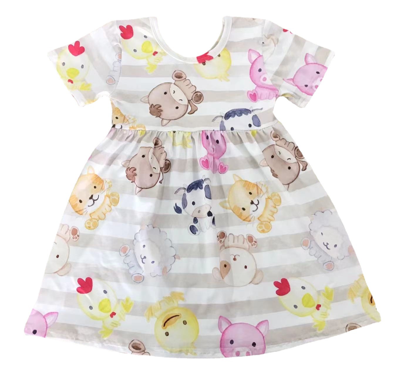 Animal Print Short Sleeve Dress