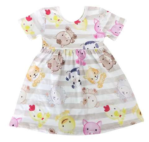 Animal Print Short Sleeve Dress