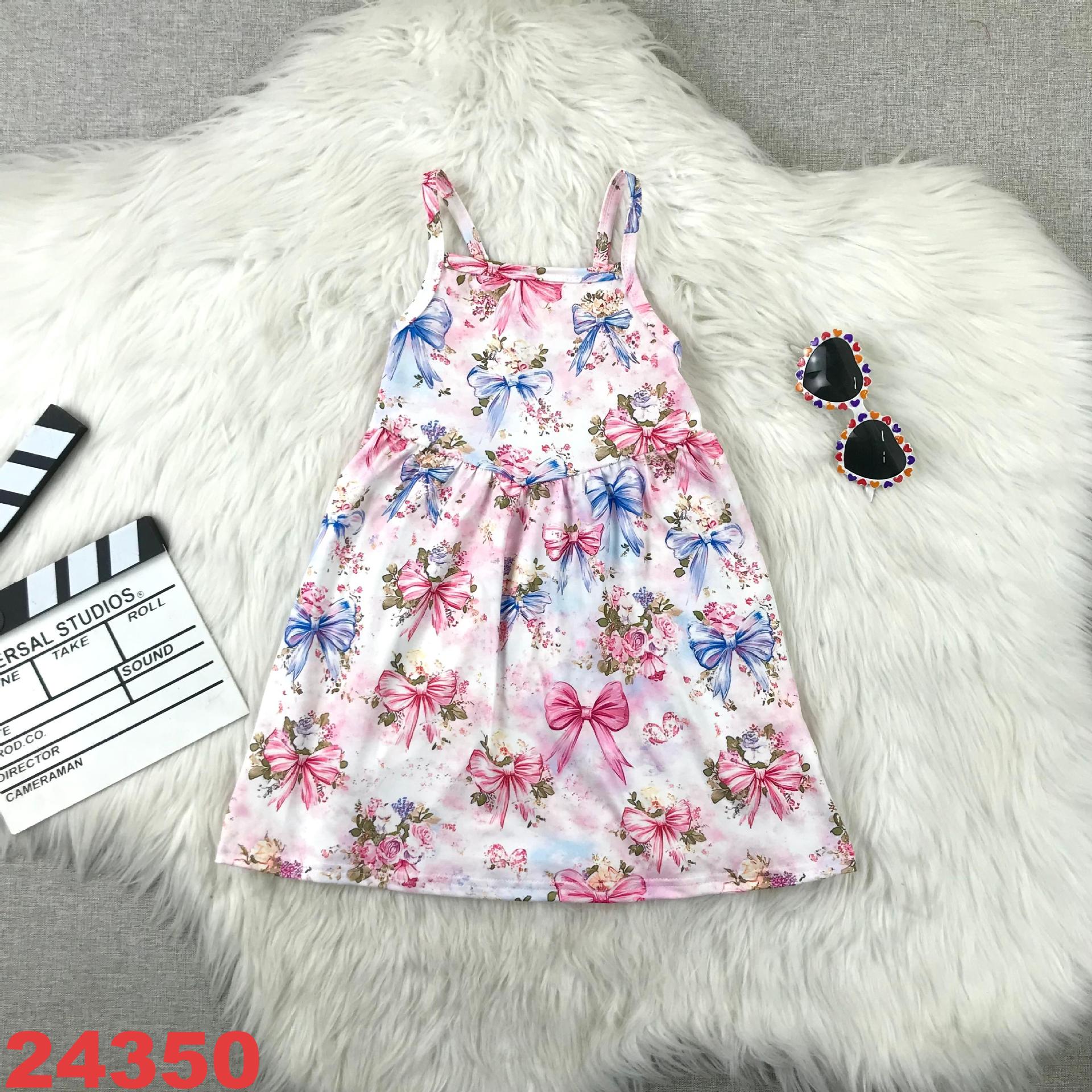 Floral and Bow Kids Summer Dress