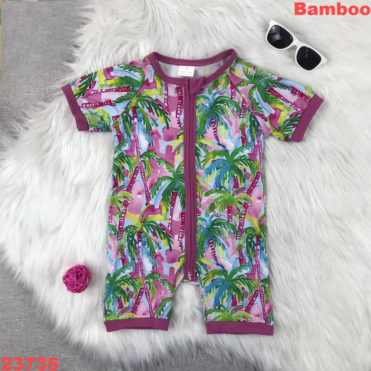 Tropical Print Bamboo Romper