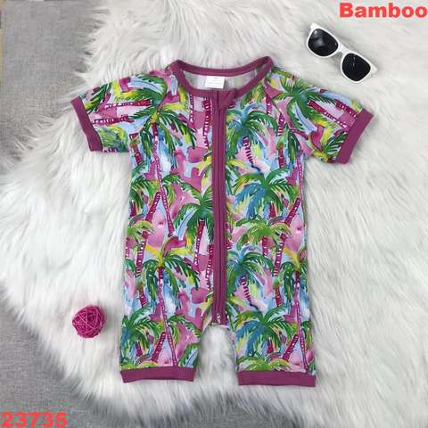 Tropical Print Bamboo Romper