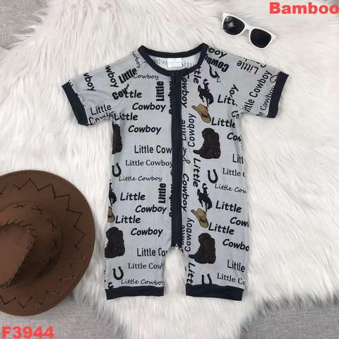 Little Cowboy Short Sleeve Romper