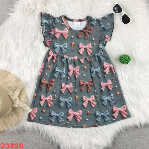 Bow Patterned Dress