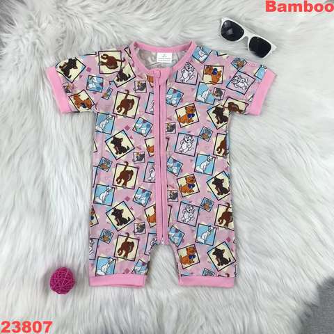 Baby Animal Print Short Sleeve Romper