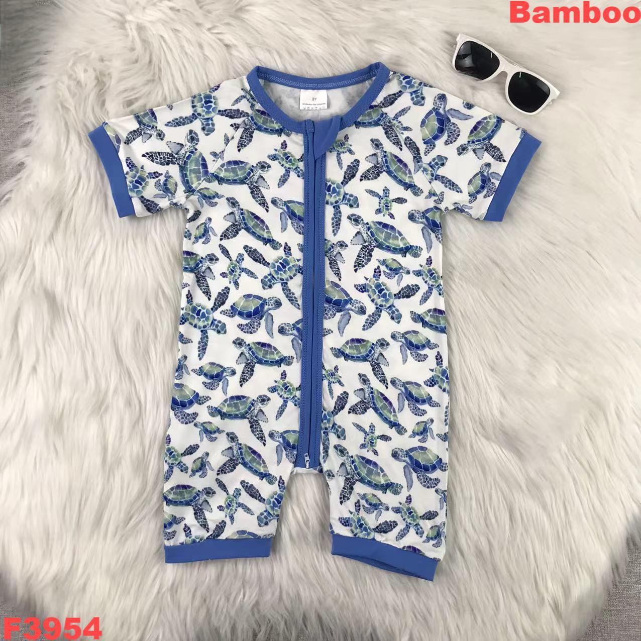 Sea Turtle Printed Baby Romper