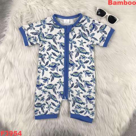 Sea Turtle Printed Baby Romper
