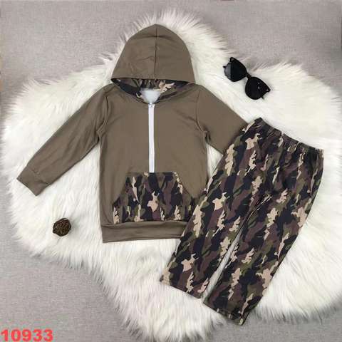 Kids' Hoodie and Camouflage Pants Set